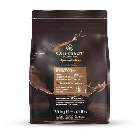 2.5kg bag.webp Callebaut Dark Chocolate; Rustic Fleur de Cao